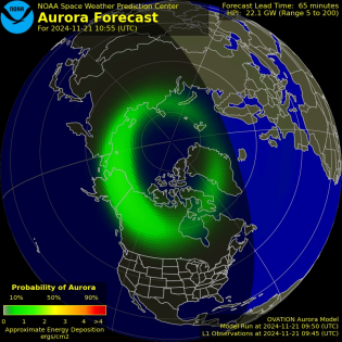 Current Northern hemispheric power input map