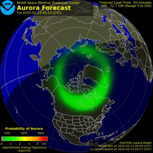 Current Northern hemispheric power input map